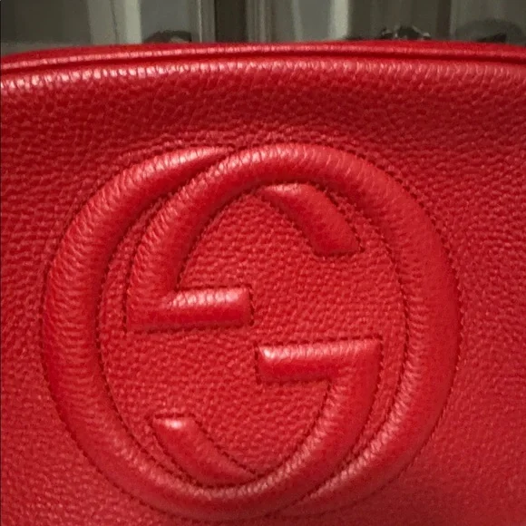 Gucci Soho Red Pebbled Leather Crossbody Bag with tassel - Picture 3 of 11